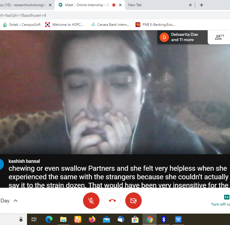 1st Online summer Internship in Clinical Psychology organized by Research Solutions Global