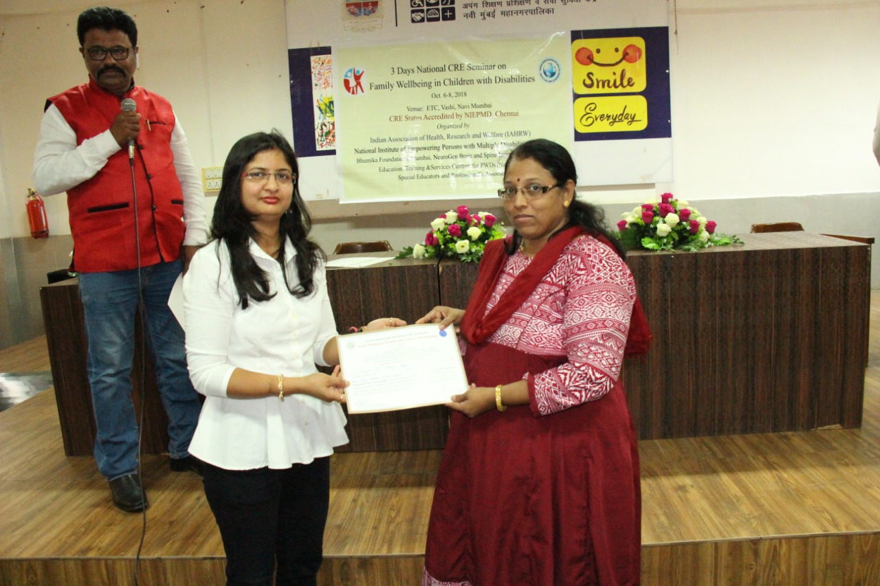 3 Days National Seminar on Family Well being in children with Disabilities