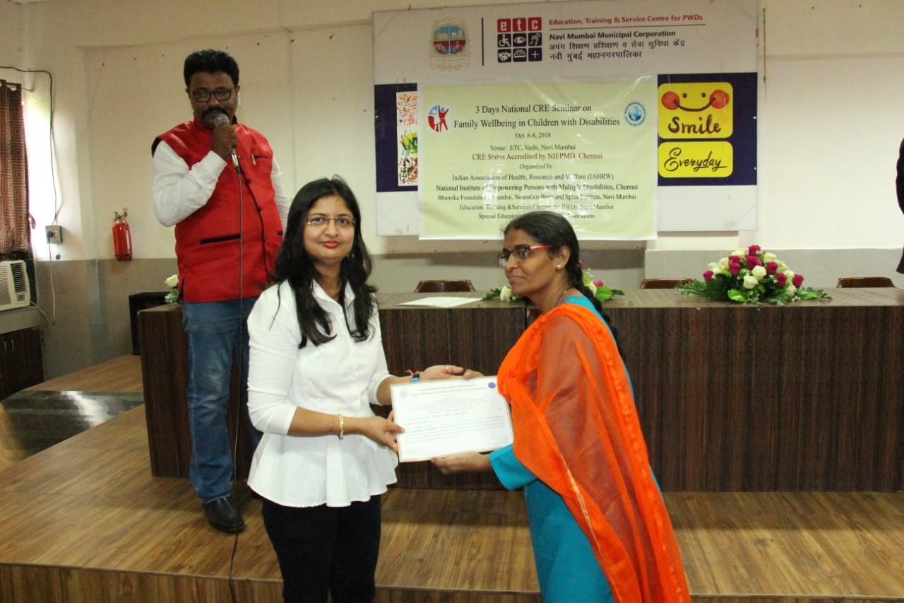 3 Days National Seminar on Family Well being in children with Disabilities