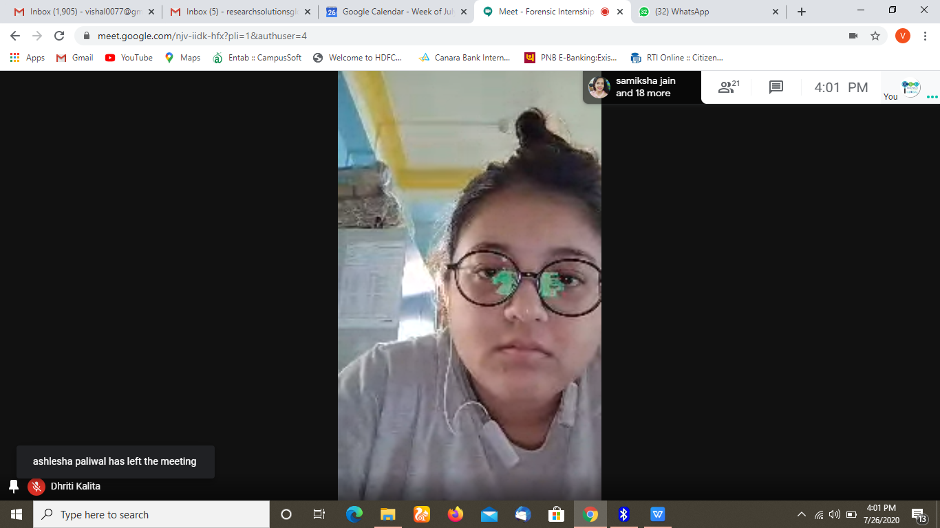 Online Internship in Forensic Psychology