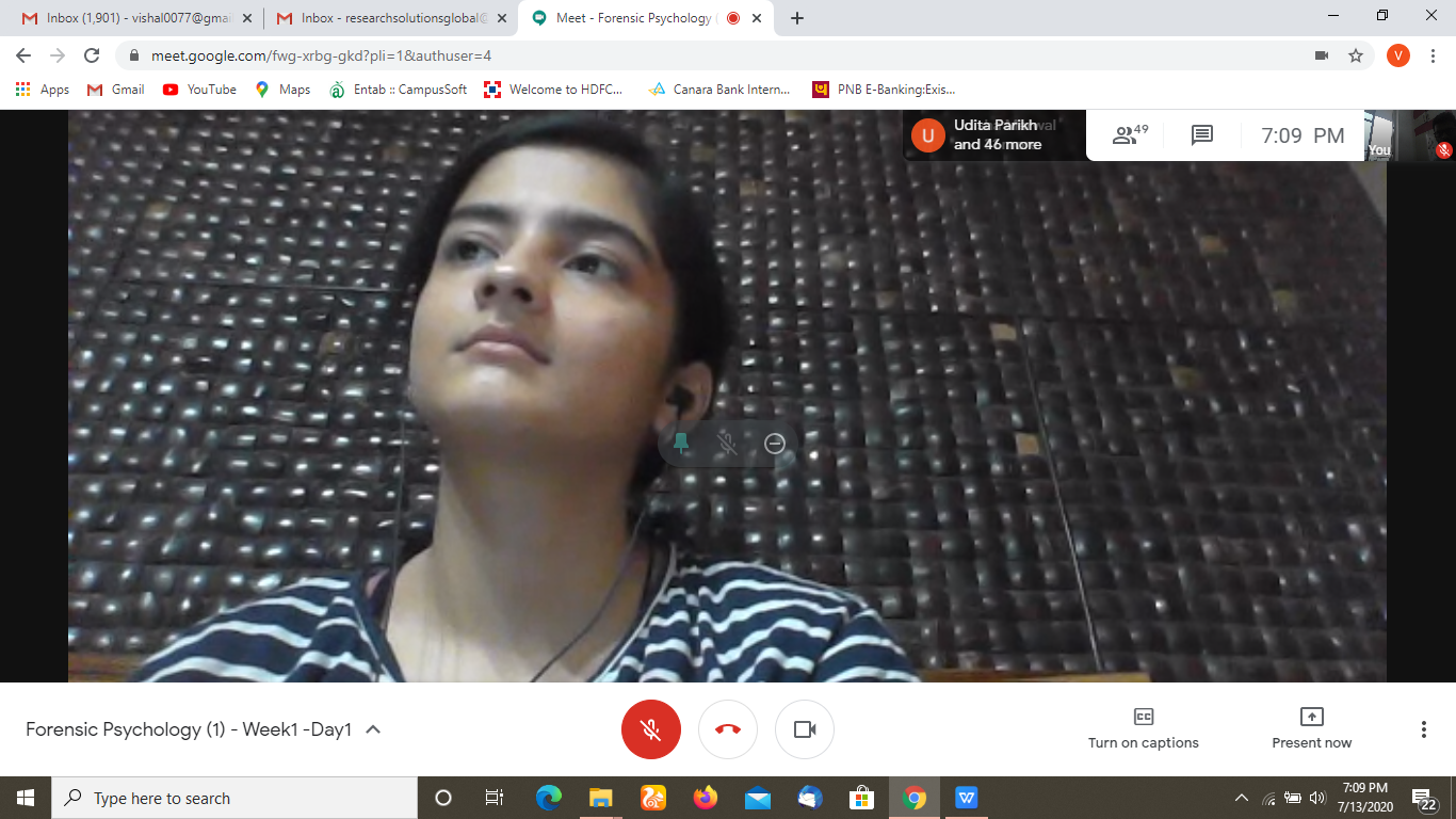 Online Internship in Forensic Psychology