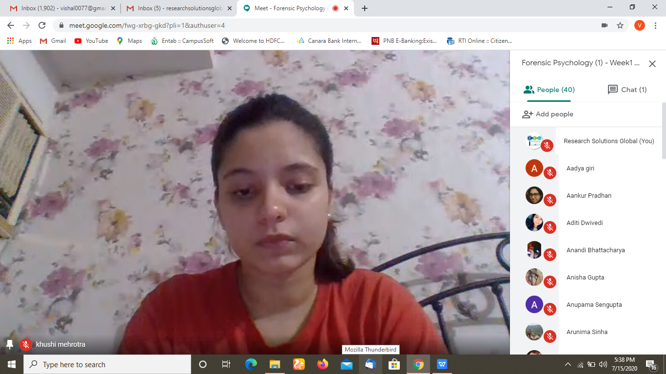 Online Internship in Forensic Psychology