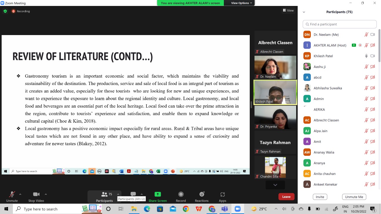 International Conference on Emerging Trends in Multidisciplinary Research” organized on 29th of Oct 2022