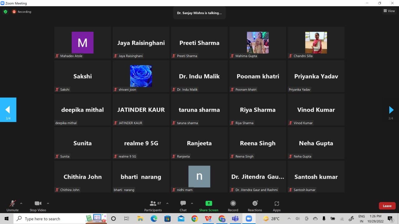 International Conference on Emerging Trends in Multidisciplinary Research” organized on 29th of Oct 2022